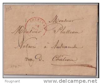 BELGIQUE :  1841:Précurseur De COURTRAI Pour AUDENARDE.sans Texte.Oblit.double Cercle Rouge COURTRAI & AUDENARDE. - 1830-1849 (Belgique Indépendante)