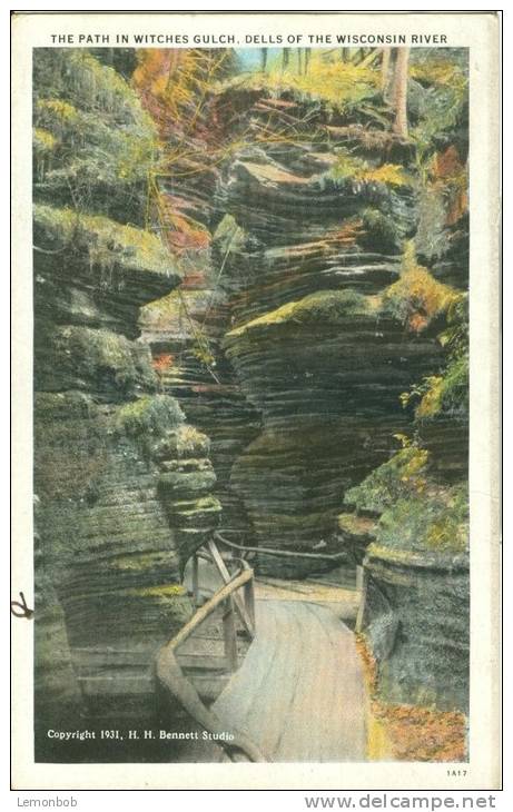 USA – United States – The Path In Witches Gulch, Dells Of The Wisconsin River, 1934 Used Postcard [P5585] - Autres & Non Classés