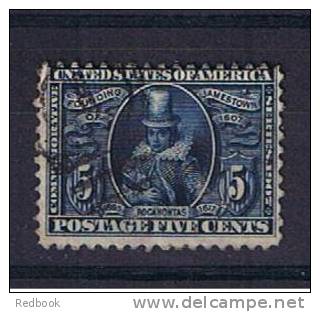 RB 758 - USA 1907 Jamestown Exposition 5c Blue Pocahontas - Fine Used Stamp - Oblitérés