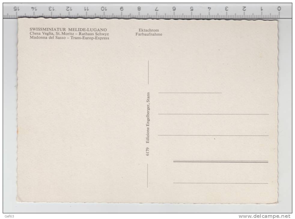 Melide - Swissminiatur ° Chesa Veglia, St. Moritz - Rathaus Schwyz - Madonna Del Sasso - TEE Trans-Europ-Express - Melide