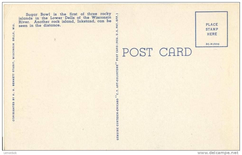 USA – United States – Sugar Bowl, Dells Of The Wisconsin River, Unused Linen Postcard [P5601] - Sonstige & Ohne Zuordnung