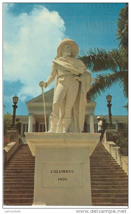 Nassau In The Bahamas, Columbus Statue, 1965 Used Postcard [P5610] - Bahamas