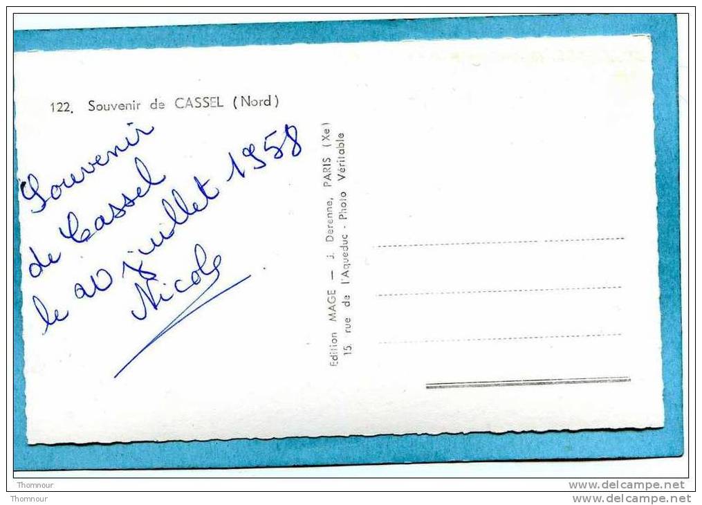 59  -   Souvenir  De  CASSEL  -  MULTIVUES  4 VUES  -  1958 -  SM D  -  BELLE CARTE  - - Cassel