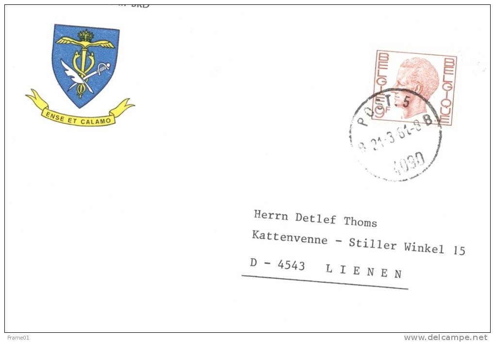 Lettre 1981 Forces Armées Belges En Allemagne - Cartas & Documentos