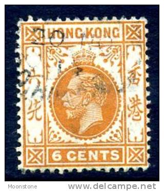 Hong Kong George V 1912 6c Brown-orange, Used - Gebruikt