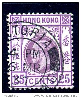 Hong Kong George V 1921 25c Purple & Magenta, Used - Used Stamps