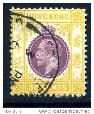 Hong Kong George V 1921 30c Purple & Chrome-yellow, Used - Used Stamps