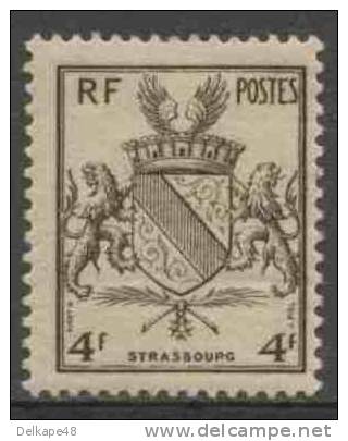 France Rep. Française 1945 Mi 708 YT 735 * MH - Coat Of Arms Strasbourg / Wappen Straßburg / Manteau Des Bras - Postzegels