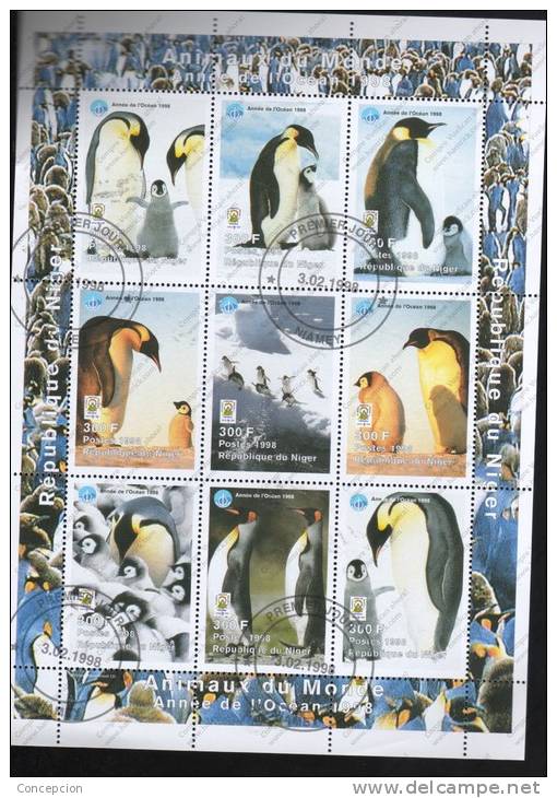 REPUBLICA  DE NIGER Nº 1079 AL 1087 - Pingouins & Manchots