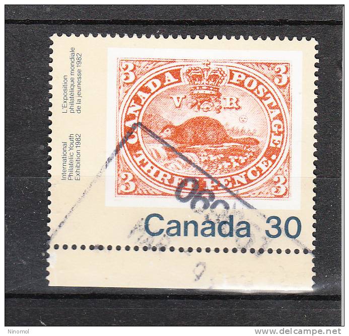 Canada   -   1982.  Castoro.  Francobollo Su Francobollo .  Beaver.  Stamp On Stamp - Rodents