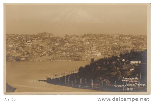 Seattle WA Washington, Lake Union Queen Anne Hill Capital Hill Views C1900s Vintage Real Photo Postcard - Seattle