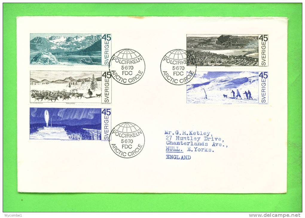 SWEDEN - 1970  Arctic Circle  FDC - FDC