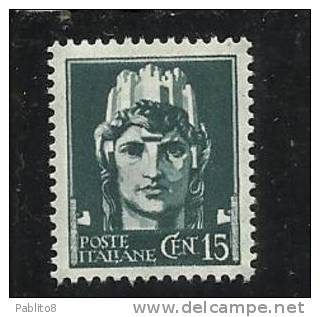 ITALIA REGNO  1929 IMPERIALE CENT. 15 MNH - Neufs