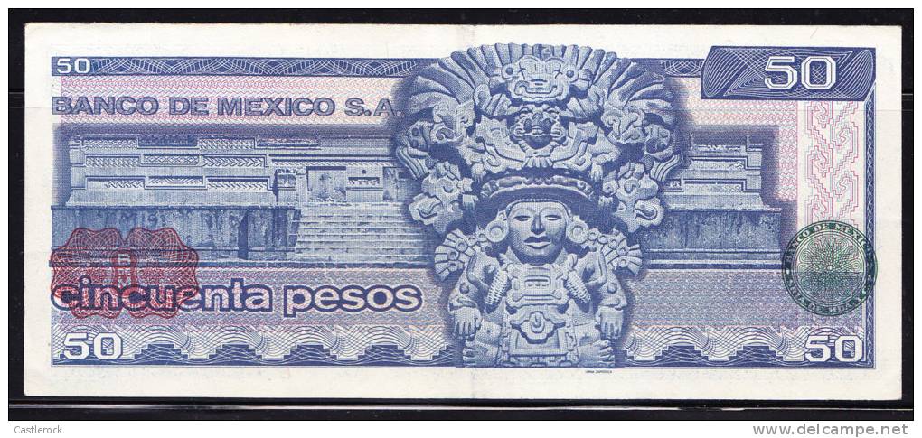 T)BANKNOTE,MEXICO $ 50 PESOS JUAREZ JAN 27, 1981 UNC - Mexique