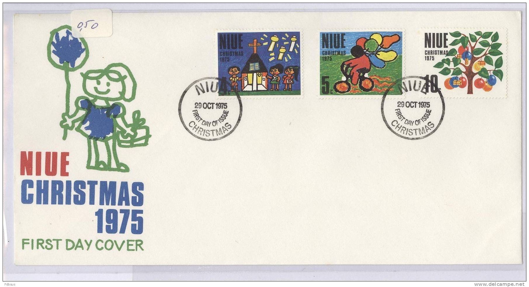 29 OCT 1975 FDC  CHRISTMAS NOEL KERSTMIS CHILDREN KINDEREN - Niue