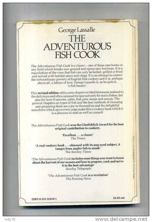 - THE ADVENTUROUS FISH COOK . BY G. LASSALLE PAPERMAC1982 - Europea