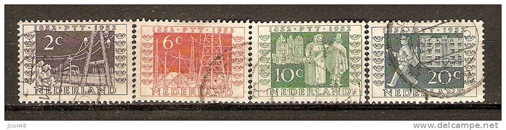 Nederland 1952  150 Jahre Briefmarken  (o) Mi.593-596 - Oblitérés