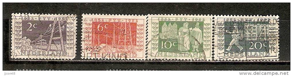 Nederland 1952  150 Jahre Briefmarken  (o) Mi.593-596 - Usados