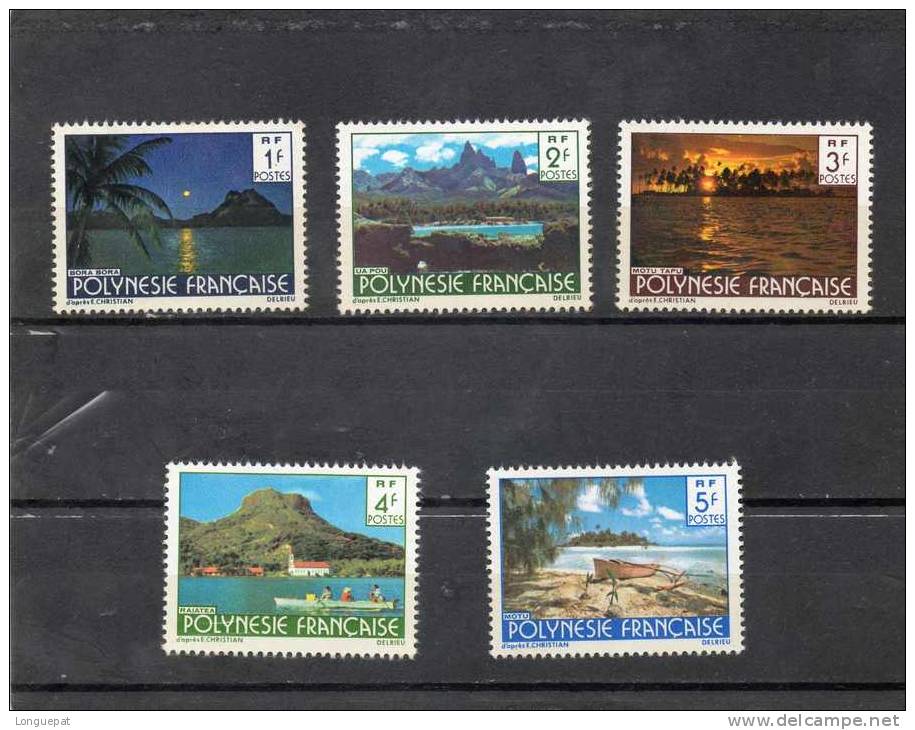 Polynésie Française:  Paysage De La Polynésie : Case De Tuamotu, Motu, Bora-Bora, Uapou, Raiatera, Motu Tapu- Tourisme - Neufs