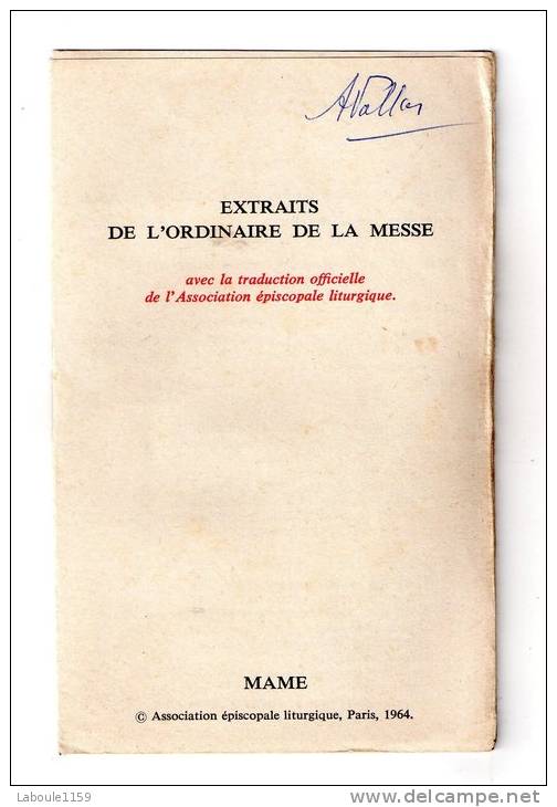 LIVRET PIEUX : "Extraits De L' Ordinaire De La Messe Avec La Traduction Officielle..." - Images Religieuses