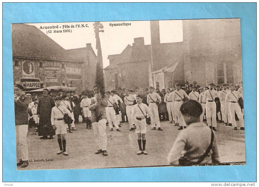 CPA - Argentré- Fête De L'U.N.C - Gymnastique - 15 Mars 1931 - 53-Mayenne - Argentre
