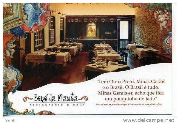 Comm010GF - Restaurant "BERGE DA FLAUTA" - OURO PRETO (Brésil) - Restaurants