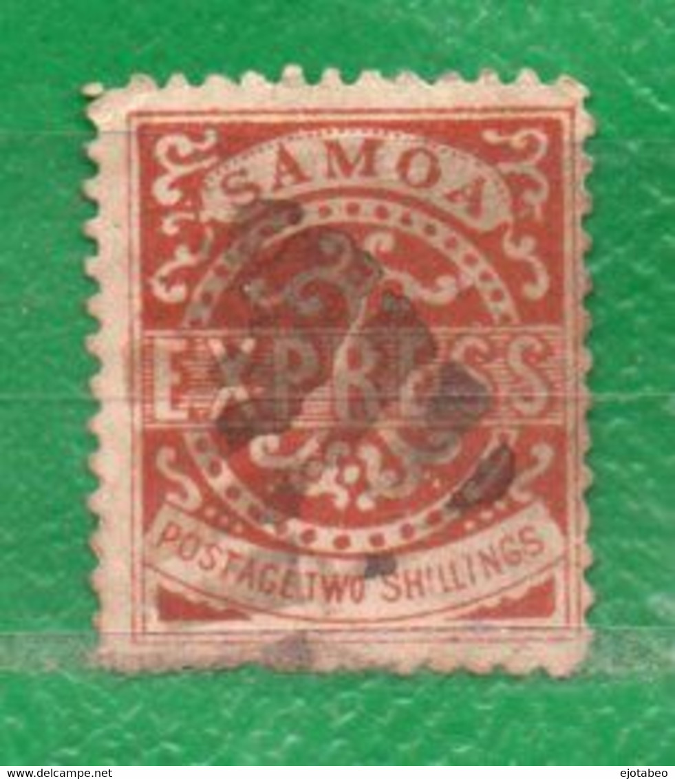 1  SAMOA 1877-  " Express"  Yvert 6  Usado Valor Facial 2 Shillings- REBAJADO!!!!!" Yvert Cotiza € 250.00 - Samoa