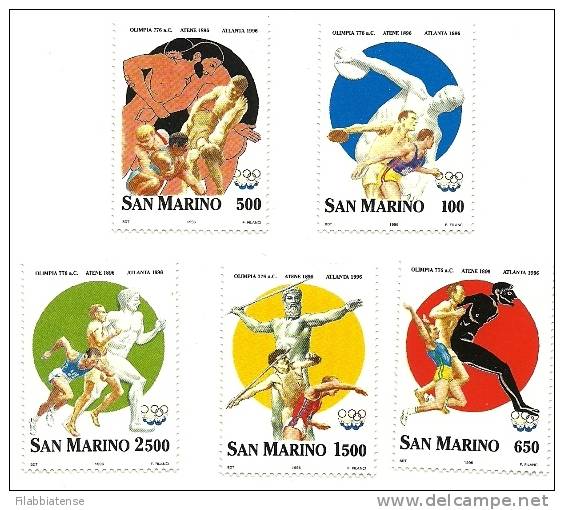 1996 - San Marino 1483/87 Olimpiadi Di Atlanta   +++++++ - Lotta