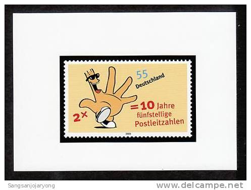Color Print, Germany Sc2244 Five Digit Postal Code 10th Anniversay - Zipcode