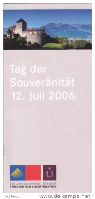 Liechtenstein Tag Der Souveränität 2006 Program - Chronicles & Annuals