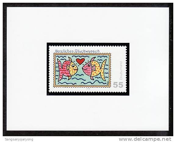 Color Print, Germany Sc2471 Congratulations, Fish - Other & Unclassified