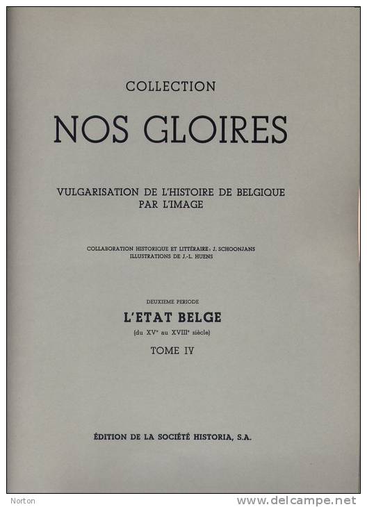 Nos Gloires Tome 4 Historia  56 Pages Format 235 * 310 Mm Complet Et En Bon état - Artis Historia