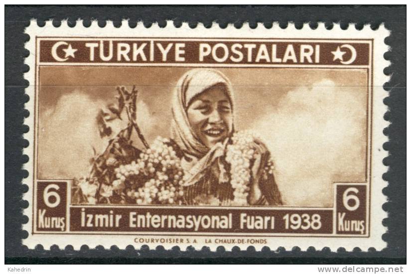 Turkey/Turquie/Türkei 1938, Izmir Fair - Grape Harvest *, MLH - Nuovi