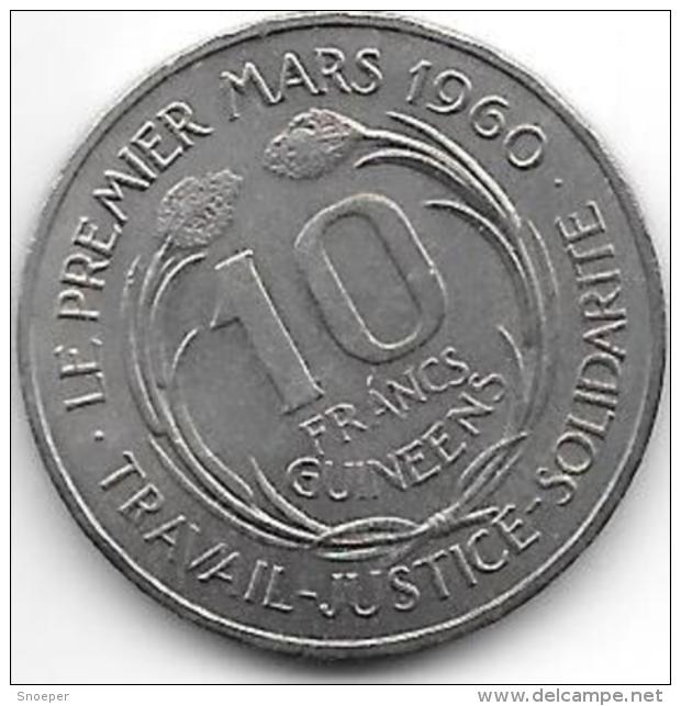 Guinea  10 Franc 1962 Km 6   Unc !!!! - Guinea