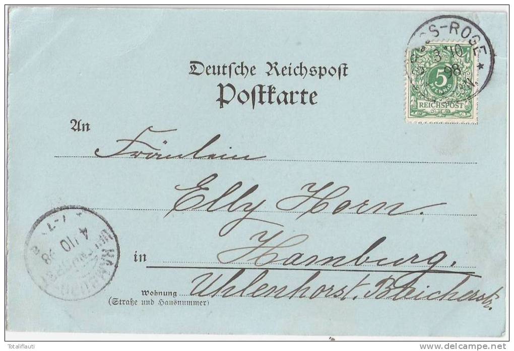 Gruß Aus Teterow Belebt Mondscheinkarte 3.10.1898 Gelaufen TOP-Erhaltung - Teterow