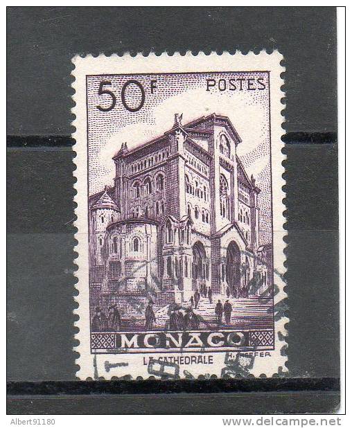 MONACO  Cathédrale De Monaco 50f Violet 1948 N°313c - Used Stamps