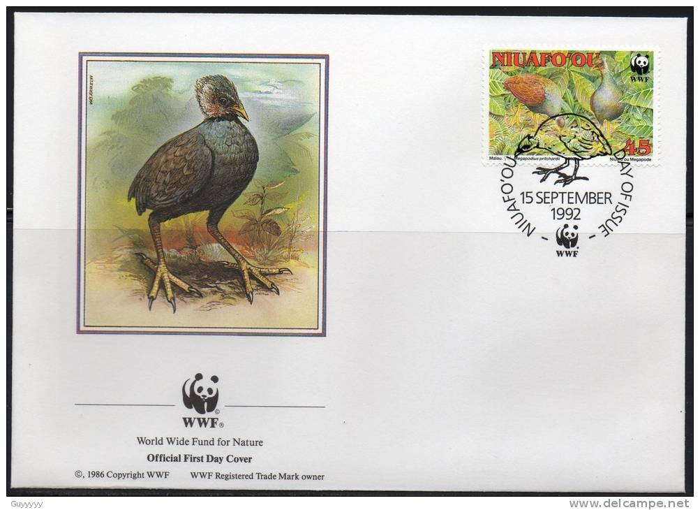 WWF - 1992 - Niuafo'ou - Mégapode De Pritchard - FDC 1 Carte + 1 Lettre - Other & Unclassified