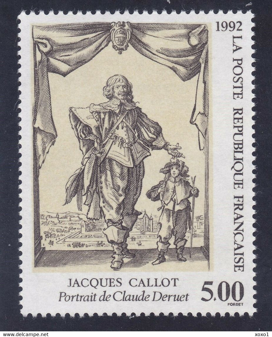 France 1992  MiNr. 2906 Frankreich  Art  Engraving Jacques Callot , Painter Claude Deruet  1v MNH** 2,50 € - Grabados