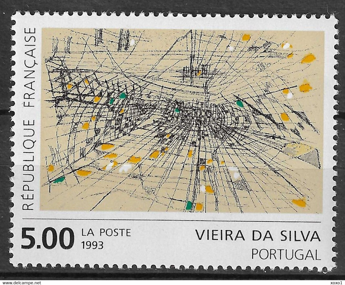 France 1993 MiNr. 2999 Frankreich Contemporary Arts Engravings  Maria-Elena Vieira Da Silva 1v MNH** 2,20 € - Grabados