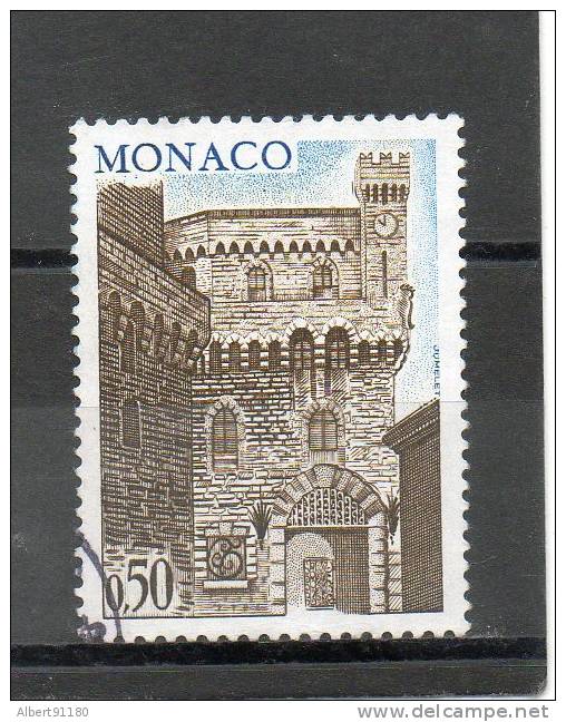 MONACO La Tour De L'Horloge50c Bleu Brun 1974 N°987 - Used Stamps