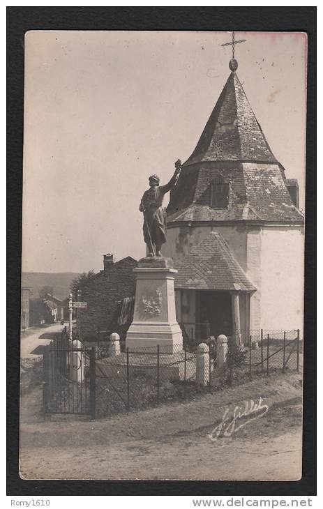 Lierneux - Photo-carte. Chapelle Notre Dame Et Monument. (Route Vers Aywaylle ) - Lierneux