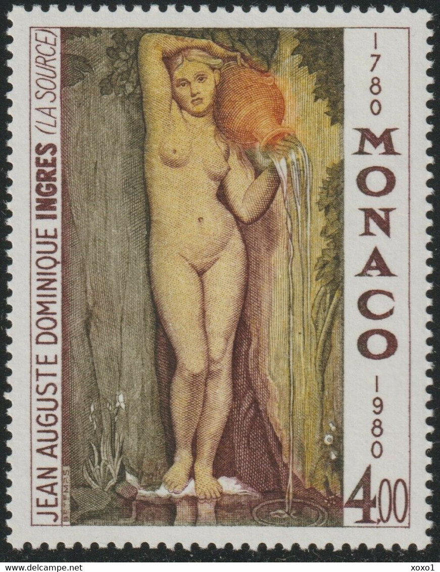 Monaco 1980 Art Painting  Jean Auguste Dominique Ingres 1v MNH** 6,00 € - Desnudos