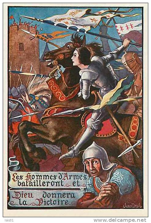 Illustrateurs - Illustrateur Jean Droit - Vie De Jeanne D´Arc - Série De 5 Aquarelles - état - Droit