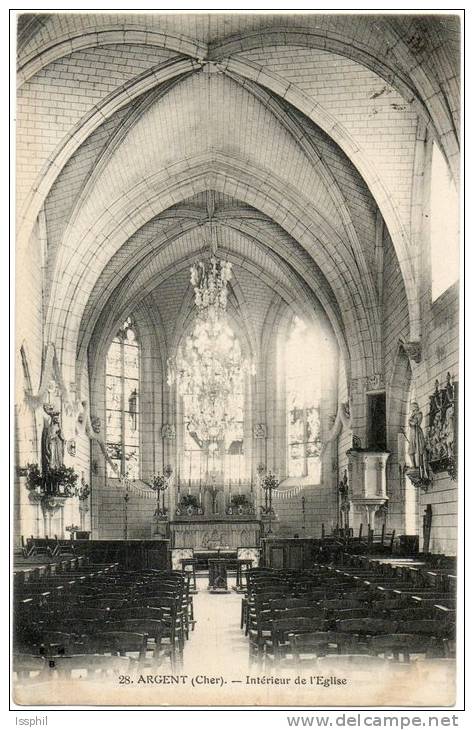 Argent (Cher) Intérieur De L'église - Argent-sur-Sauldre