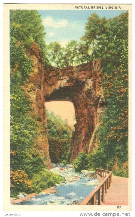 USA – United States – The Natural Bridge, Virginia, Unused Linen Postcard [P5680] - Other & Unclassified