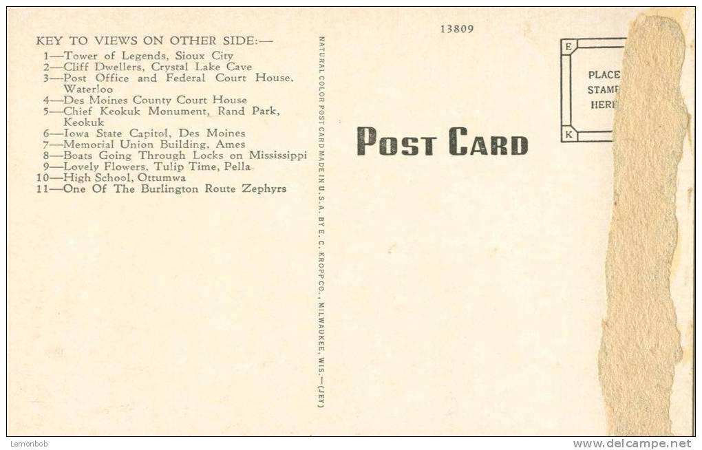 USA – United States – Iowa Views, Unused Postcard [P5691] - Sonstige & Ohne Zuordnung