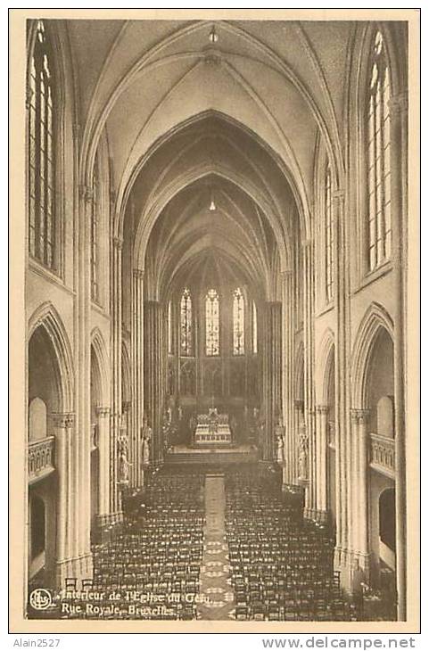 BRUXELLES, Rue Royale - Intérieur De L'Eglise Du Gésu (Lib. Marchant, Nels) - Monuments, édifices