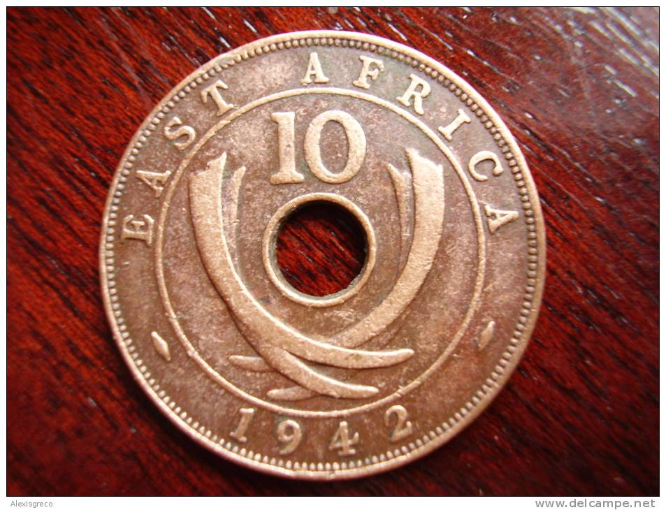 BRITISH EAST AFRICA USED TEN CENT COIN BRONZE Of 1942 - British Colony