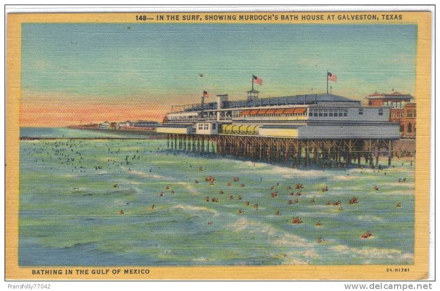 U.S.A. - TEXAS - GALVESTON - MURDOCKS BATH HOUSE - BATHERS - '35 - Galveston