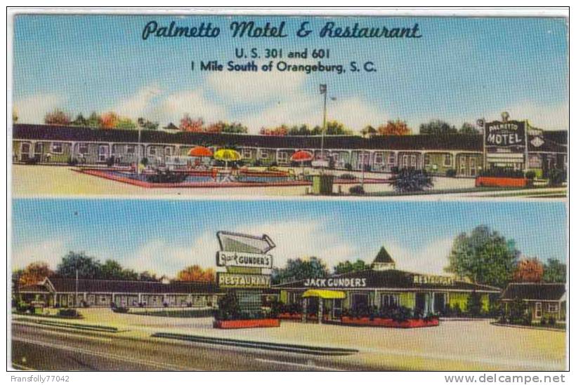 U.S.A. - SOUTH CAROLINA - ORANGEBURG - PALMETTO MOTEL & RESTAURANT - Orangeburg